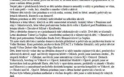 Prázdniny v dětském domově